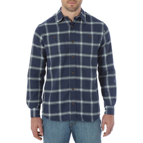 Wrangler Mens Long Sleeve Flannel Shirt